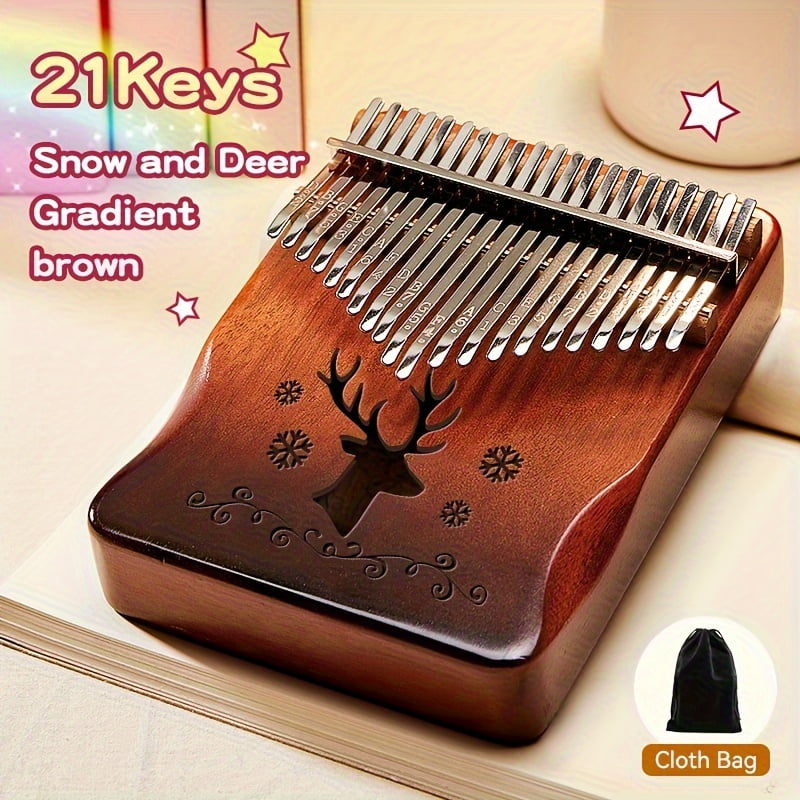 21-Key Thumb Piano Kalimba Beginner-Friendly Easy-to-Learn Finger Piano for Girls, Perfect Birthday Gift and Trendy Musical Instrument
