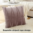 thumbnail image 5 of Top Finel Decorative Hand-Made Throw Pillow Cases Soft Particles Velvet Solid Cushion Covers 20 x 20 for Couch Bedroom Car, Pack of 2, Purple, 5 of 6