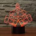 thumbnail image 4 of YSITIAN Night Light Dumbbell Muscle Man Shape 3D Nightlight Bedroom Table Lamp 7 Colors Visual Led Lampara Bodybuilding Decor Sleep Lighting Gifts G1116-103, 4 of 4