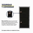 thumbnail image 2 of Locker Casillero Multiusos Alvek 2 Puertas con Ventilación Color Negro — Sistema para Candado, 2 of 5