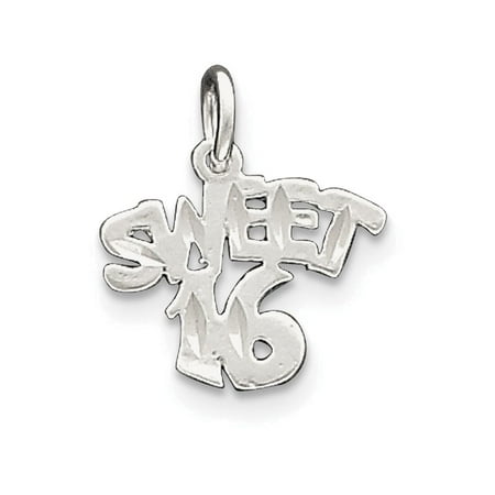 Finejewelers Sterling Silver Sweet 16 Charm