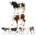 thumbnail image 3 of 1 Set 2Pcs Children Toys Simulated Pasture Cow Adornments Solid Cow Toys (Black Brown), 3 of 8
