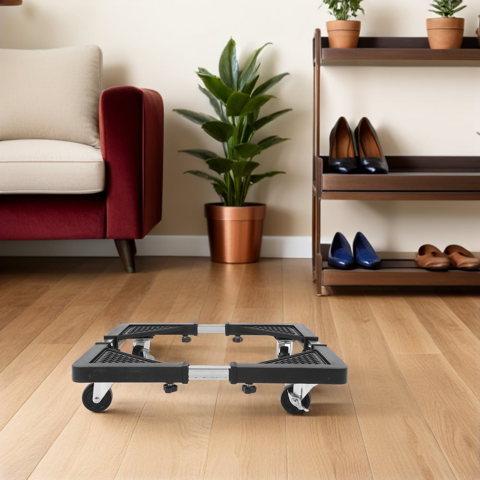 LOLIPPYY Adjustable Washing Machine Stand with Heavy-Duty Wheels for Easy Appliance Mobility and Stability