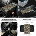 thumbnail image 5 of Yuyamidu Hibiscus Car Seat Covers Set 12 Pack Palm Leaves Front Car Seat Cover Steering Wheel Cover Seat Belt Pads Armrest Pad Trash Bin Sunglass Pocket Rear View Mirror Cover Coasters Keychain, 5 of 7