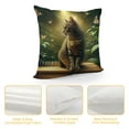 thumbnail image 4 of JRXY Cute Cat Butterfly Pillow Covers Lovely Cartoon Pattern Beige Background Throw Pillowcase for Home Decor White, 4 of 5