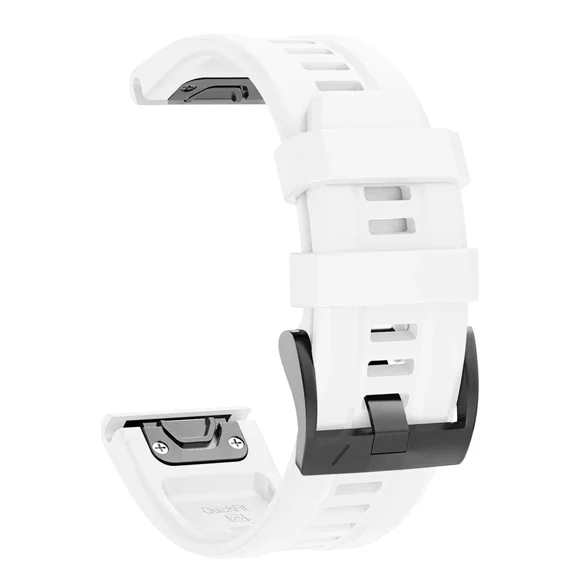 26MM 22MM Silicone Watch Band Straps For Garmin Fenix 6X 6 6S Pro 7X 7 Easyfit Wristband Fenix 5 5X 5S Plus Smartwatch Bracelet White QuickFit 26mm