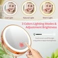 8" Lighted Makeup Mirror, Rechargeable Double Sided 1X/10X Magnifying
