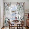 thumbnail image 5 of Snowman Christmas Sheer Curtains 108 Inches Long, Xmas Tree Weeping Pine Cones Light Filtering Window Curtains for Living Room/Bedroom, Rod Pocket Voile Sheer Curtain Drapes, 52"W x 108"L, 2 Panels, 5 of 9