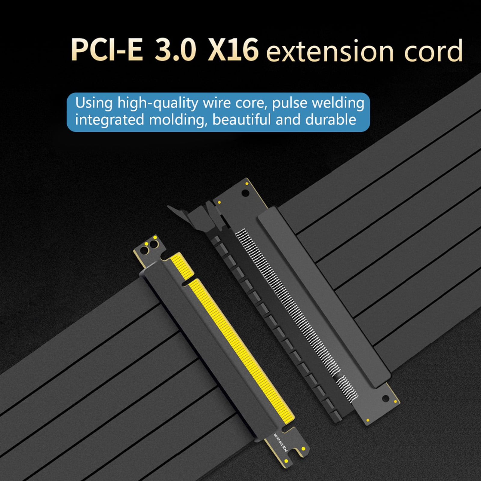 PCI-E 16x Graphics Card Extension Cable PCIE x16 for GPU Computer Chassis High-Speed Soft Flexible Cable