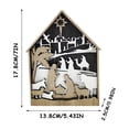 thumbnail image 3 of Adornos de Madera Hueca Multicapa Ganfancp Nacimiento de Navidad, 3 of 7