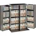 thumbnail image 1 of Armoire de Rangement Multimédia 4 Étagères DVD Réglables Capacité 576 CD Espresso, 1 of 6