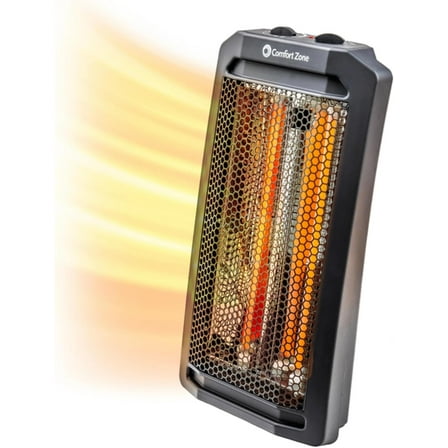 Comfort Zone Infrared Tower Heater, 1500W, Thermostat, 2 Settings