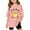 Pink, variant on LUOGENLI Liitle Girl's Casual T-Shirt Animail and Letter Print Short Sleeve Tee Shirts Comfortable Tops for Toddler Brick Red Size 5-6 Years