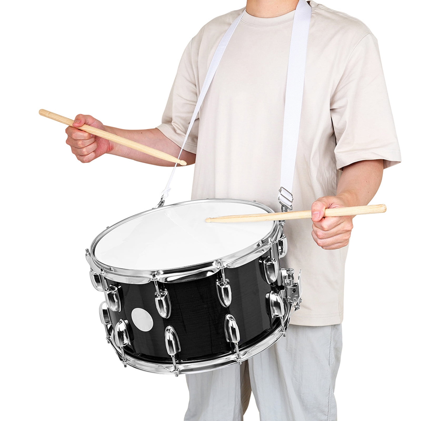 14inch Children Performances Drum March Snares Drum with Adjust Strap & Drumsticks Musical Toy for Student, School