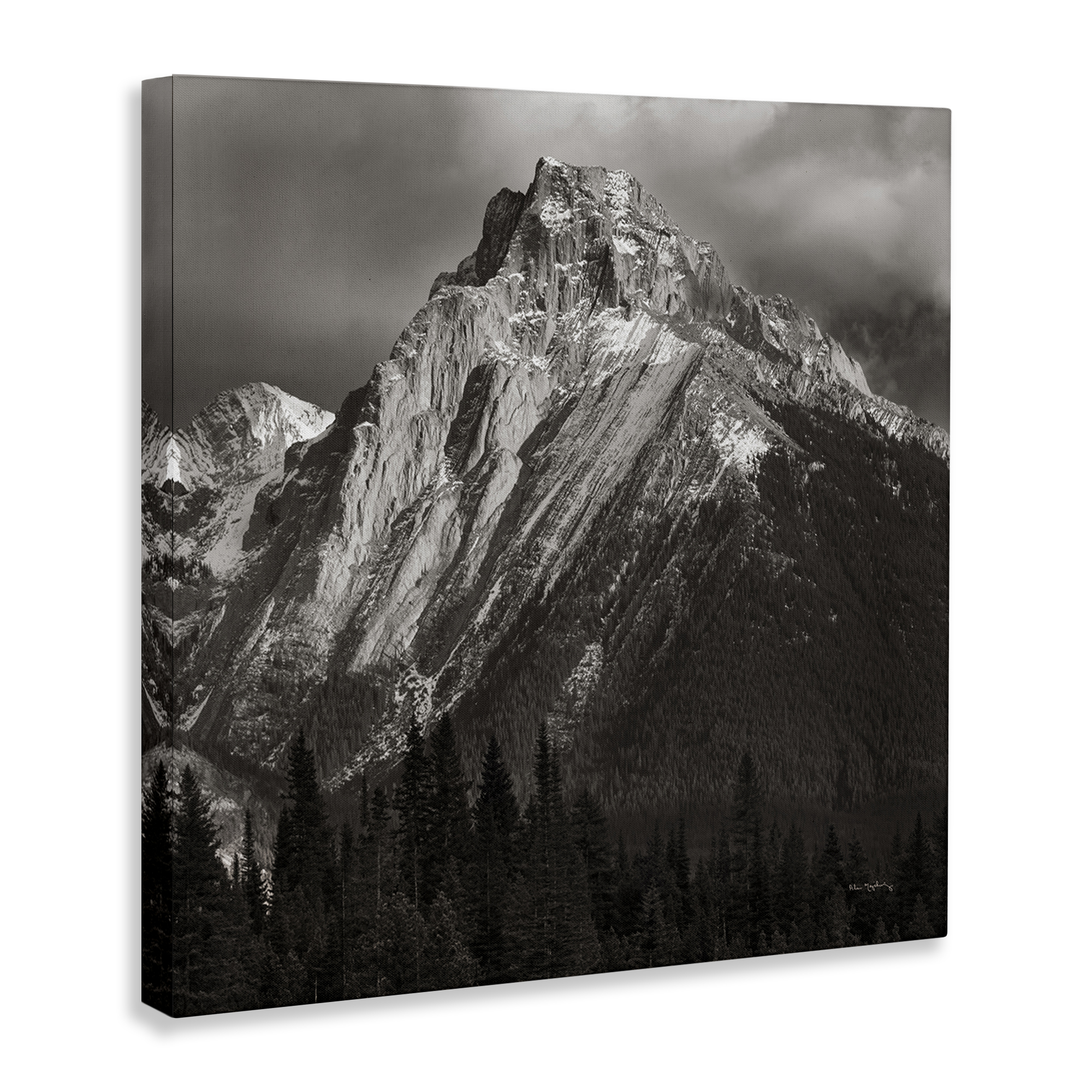 Stupell Industries Canadian Rockies View Landscape & Nature Photography Wrapped Canvas Art Print Wall Art, 30 x 30
