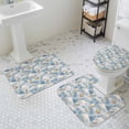 thumbnail image 3 of Cartoon Bathroom Rugs Set Watercolor Blue Sky Fantasy Hot Air Balloon Cute Cloud Non Slip Absorbent Soft Bath Mats 3 Piece Set with Bathroom Rug, U-Shaped Floor Mat, Toilet Seat Cover Small Size, 3 of 9