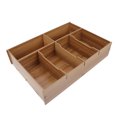 thumbnail image 3 of OULII Boîte de Rangement Multi-Compartiments Marron Clair pour Maison 1Ensemble, 3 of 8
