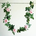 thumbnail image 2 of BalsaCircle 6 feet Green Garland 5 Blush Silk Rose Flowers Leaves Wedding Party, 2 of 8