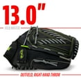 thumbnail image 3 of Franklin Sports Field Master Baseball + Softball Glove - Adult + Youth Mitt - 13" Righty - Black, 3 of 7