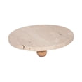 thumbnail image 4 of Travertine House Decor Tray for Bed or Coffee Table - Marble Accent Tray with Wooden Ball Feet for Centerpiece Table Decoration - Home Vanity Accent as Trinket Dish, Jewelry Styling - 2" Tan, 4 of 12