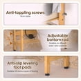 thumbnail image 4 of Over The Toilet Storage with 2 Baskets, 4-Tier Bamboo Organizer Rack with Paper Holder & 4 Hooks, Freestanding Shelf for Bathroom (Natural), 4 of 6
