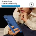 thumbnail image 4 of For Samsung Galaxy Z Fold3 5G Case with Tempered Glass Film Silicone Wristband Kickstand PC Phone Co, 4 of 5