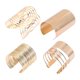 thumbnail image 1 of 4Pcs Metal Cuff Bangle Bracelet Open Wide Bracelets Adjustable Wrist Cuff Wrap, 1 of 4