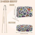 thumbnail image 4 of FORMRS Women Crossbody Purse with Chain Strap Vegan Leather Shoulder Handbag, White Doodle Pattern, 4 of 7
