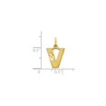 thumbnail image 3 of 10k Yellow Gold Initial V Pendant for Women or Unisex, Textured Diamond Cut Letter Charm, Personalized Monogram Jewelry for Necklaces or Chains, 3 of 5