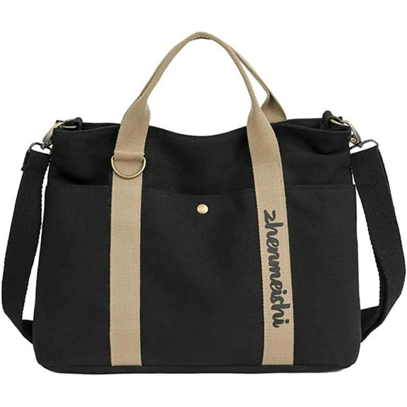 CoCopeaunts Canvas Crossbody Bag for Women Men Casual Large Messenger Bag Tote Handbag Hobo Shoulder Bag