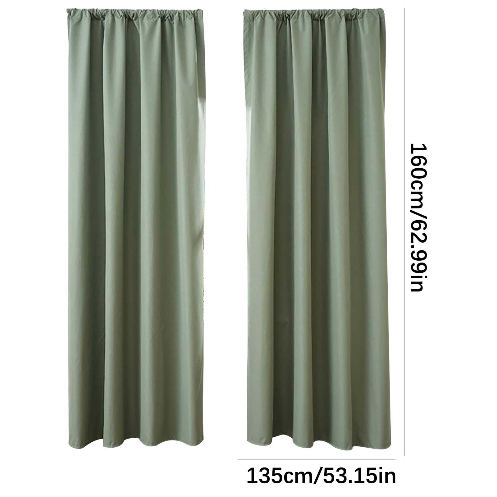 JVBTVB 2-Pack Blackout Curtains 54x102 Inch for Bedroom & Kitchen, Thermal Insulated Energy Saving Solid Color Curtains, Easy Installation Dark Room Solution