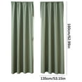 thumbnail image 2 of Todaioua Sage Green Blackout Curtains for Bedroom 63 Inch Length 2 Panels Set, Soft Fabric Room Darkening Curtains for Living Room Window, Wide 53x Long 63 Inches, 2 of 5