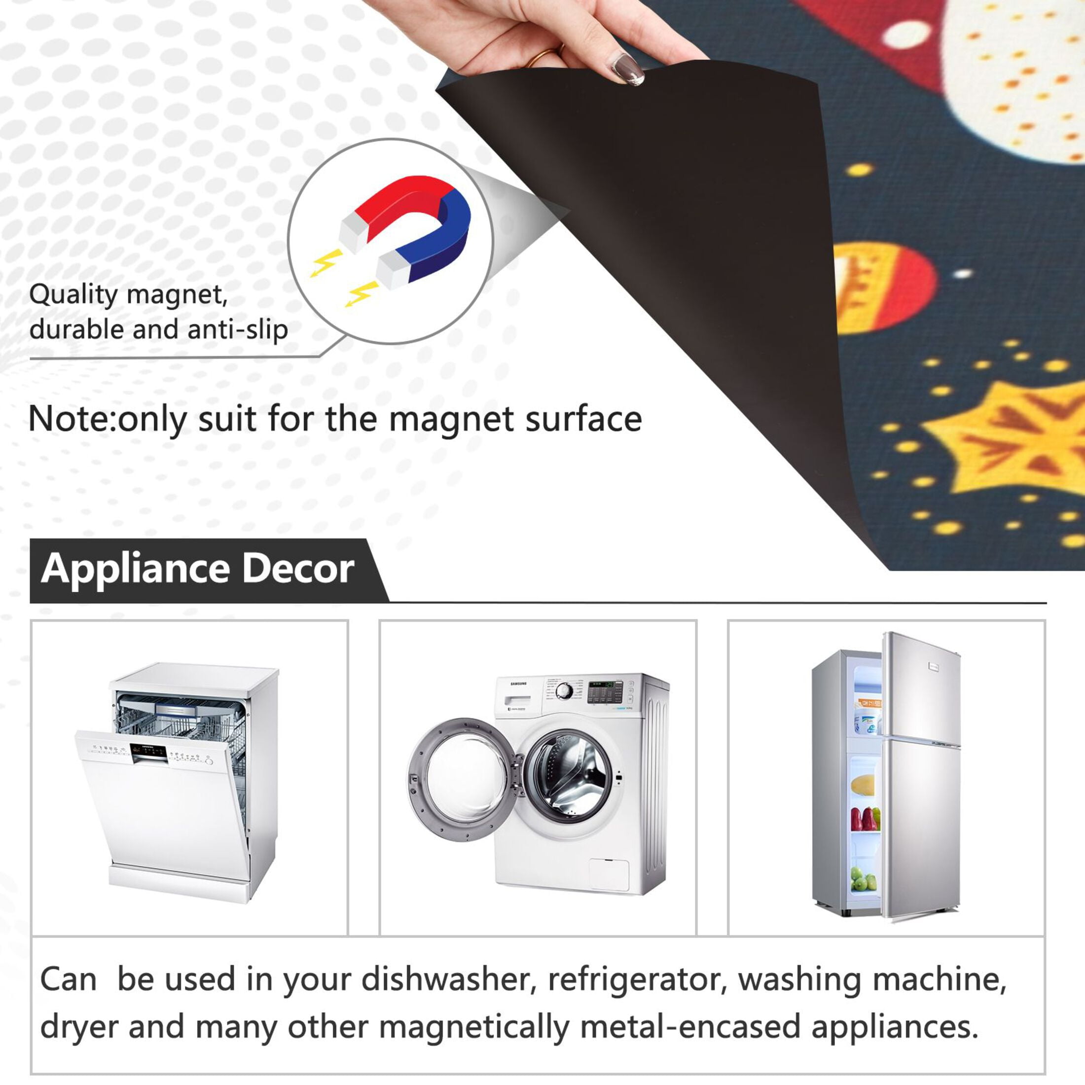 Dishwasher Magnetic Sticker 23x26 Inch Refrigerator Magnetic Sticker Washing Machine Magnetic Sticker Kitchen Panel Magnetic Sticker Home Decor Beautiful Scarf Snowman