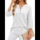 thumbnail image 2 of Blusas Elegantes e Informales para Mujer, Camisetas de 3/4 con Cuello en V y Puños Fruncidos. XL, 2 of 10