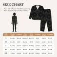 thumbnail image 6 of Kll Black Poker Print Women'S Long Sleeve Pajamas With Pants Sleepwear Loungewear 2 Set-Large, 6 of 9
