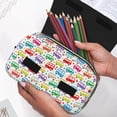 thumbnail image 6 of Goofa Colorful Bus Pattern Double Layer Pen Pencil Case, Protective Large Capacity Storage Organizer Pen Pouch, Office College Supplies for Teens Adults, 6 of 7