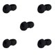 thumbnail image 1 of Herramienta de rollo Minnieouse para niñas anillo para El cabello reutilizable absorbente elegante 5Conjunto Negro, 1 of 6