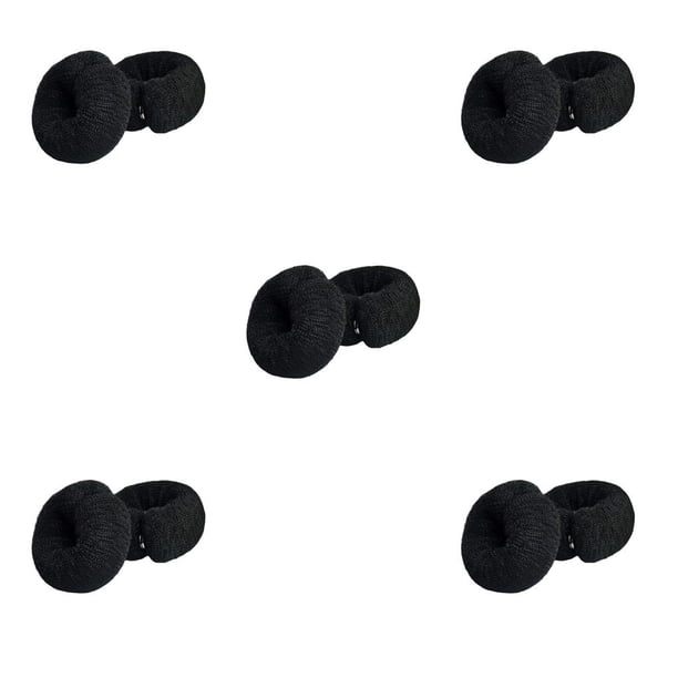 Herramienta de rollo Minnieouse para niñas anillo para El cabello reutilizable absorbente elegante 5Conjunto Negro