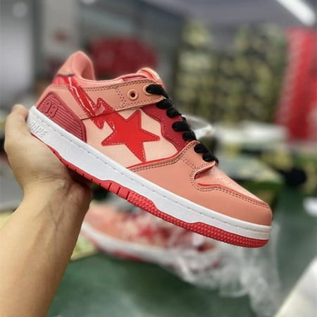 

BAPE Stato Low Trend Godfather Ape Head Star Same Style Men and Women Classic Low Top Sports Casual Borad Shoes