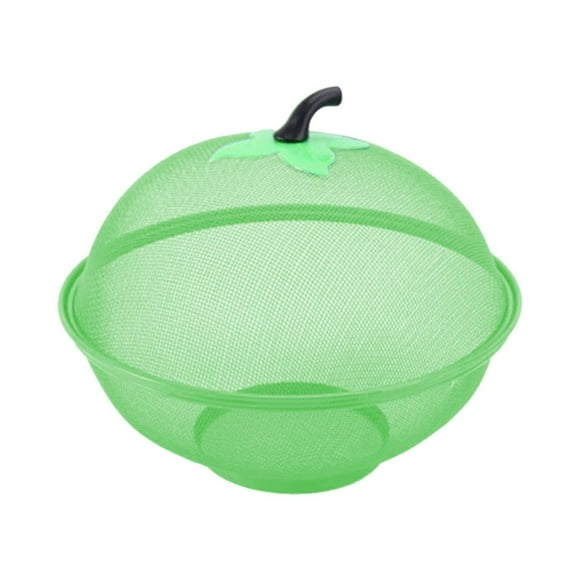 Clearance! Mesh Apple Shaped Fruit Basket with Lid Fruit Bowl Cover Protective Fruit Holder Countertop Metal Wire Against Flies Reusable Strainers for Restaurant Kitchen Food Vegetable