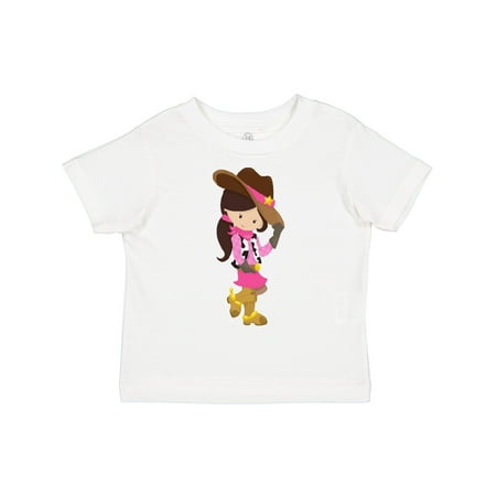 

Inktastic Cowgirl Sheriff Western Country Brown Hair Girls Toddler T-Shirt