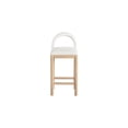 thumbnail image 2 of Meridian Furniture Conrad Cream Linen Textured Fabric Counter Stool, 2 of 9