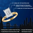 thumbnail image 2 of Gem Stone King 3.00 Ct IGI Certified Lab Grown Diamond Solitaire Engagement Ring for Women in Two Tone 14K Yellow and White Gold | E-F Color | VS1-VS2 Clarity | Size 5, 2 of 7