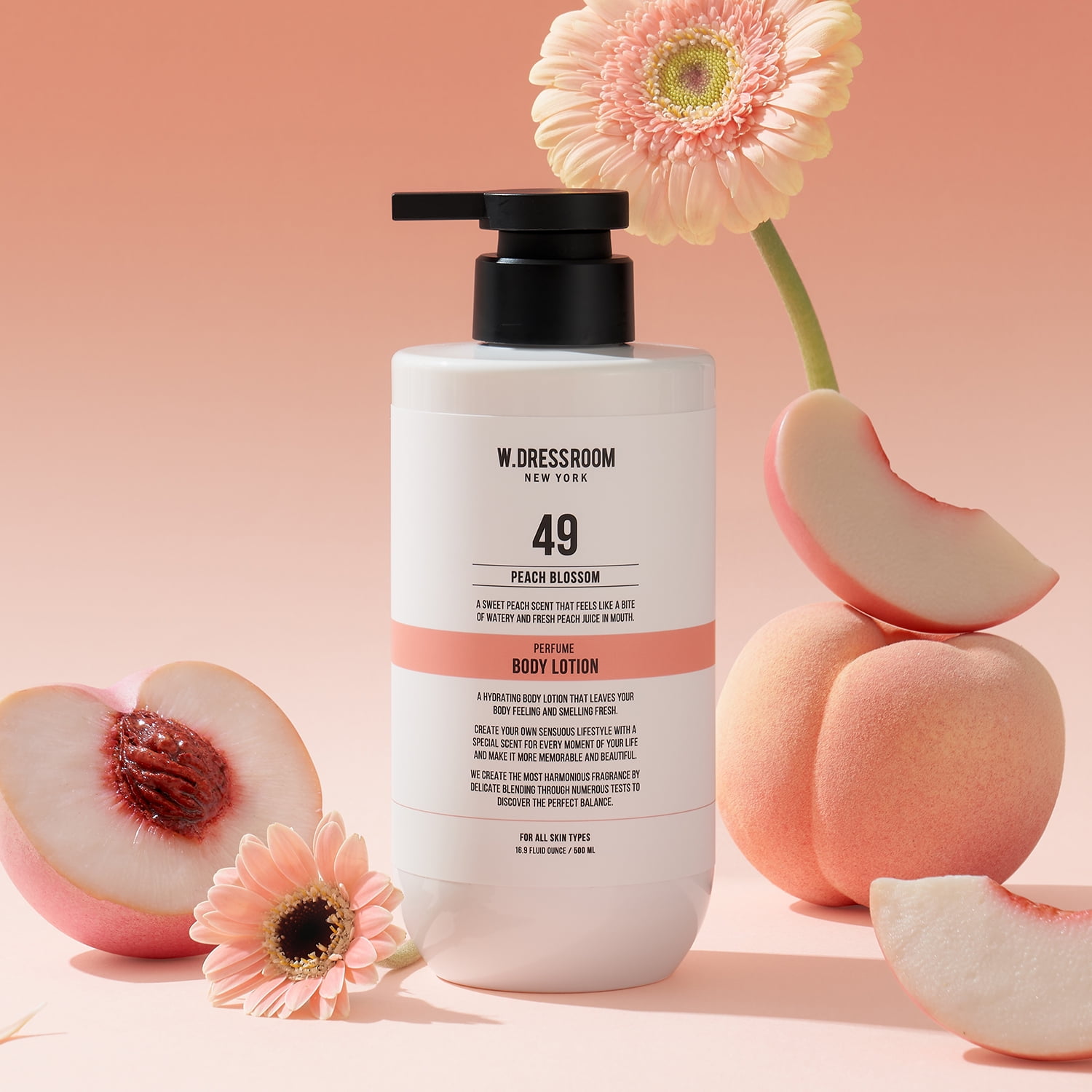 W.Dressroom No.49 Peach Blossom Moisturizing Perfume Body Lotion