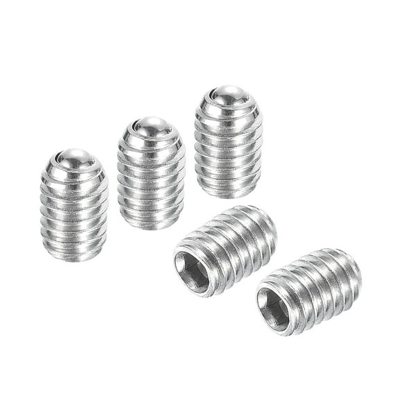 Ball Point Set Screws, M4 x 6mm 304 Stainless Steel Metric Spring Hex Socket Screw 15pack