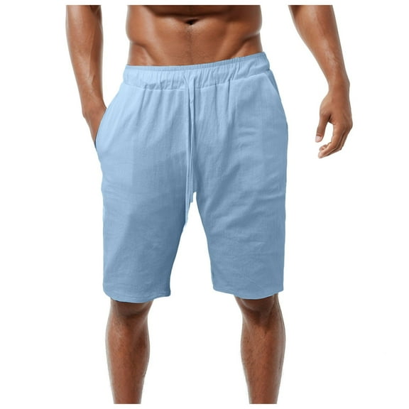 Linfrsh Men's and Big Men's Stretch Comfort Lightweight Shorts Blue,2XL