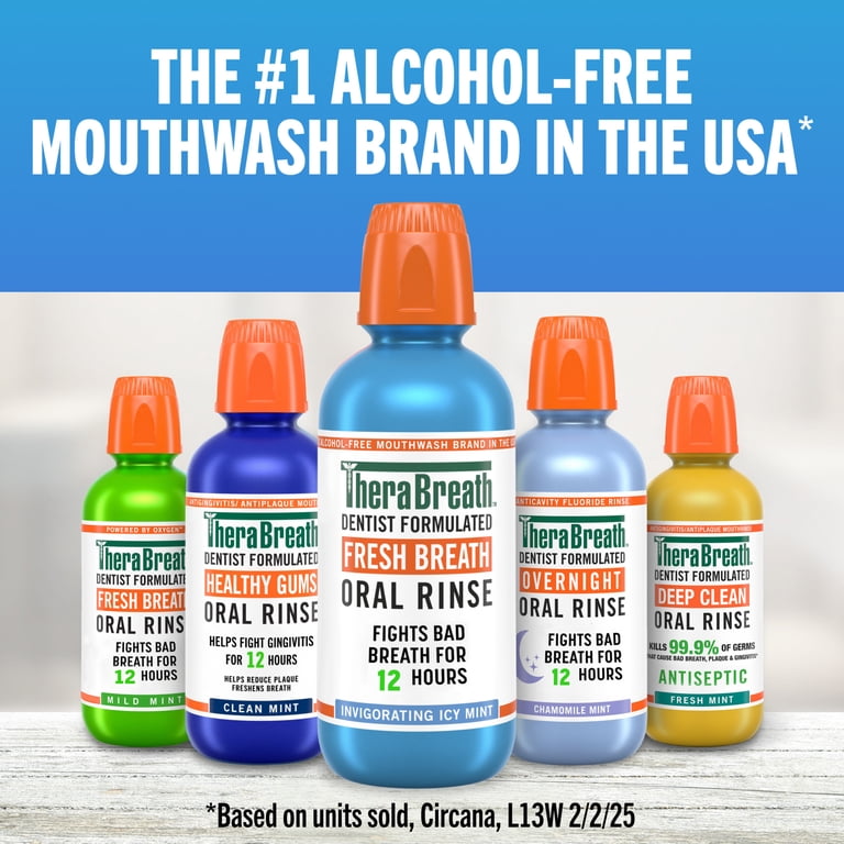TheraBreath Fresh Breath Alcohol-Free Mouthwash, 16 fl oz photo 7