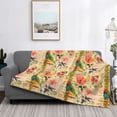 thumbnail image 2 of Yiaed Vintage Bird Print Blanket Throw Blanket Soft Cozy Flannel Blanket for Home Bed Sofa Couch Chair-40"x30", 2 of 6