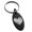 Black, variant on Stainless Steel Stroke Sketch Heart Engraved Small Oval Charm Keychain Keyring