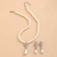 thumbnail image 3 of Yesbay  Jewelry Set Faux Pearl Earrings Necklace Adjustable Length Rhinestone Decor Polished Prom Party Wedding Party Bride Jewelry, 3 of 7